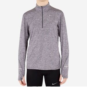 Nike Men's Heathered Purple Dri-Fit Element 1/2 Quarter Zip Long Sleeve Active
